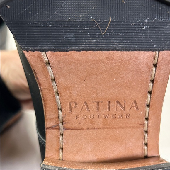 Patina - Women's Black Lace-Up Leather Ankle Boots with Contrasting Welt - Picture 7 of 9